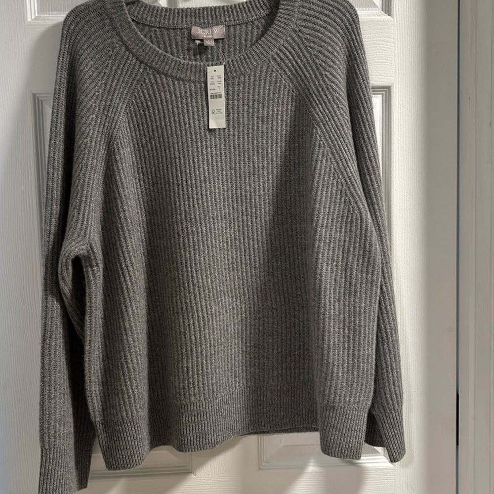J. Crew Oversized Ribbed Cashmere Oversized Sweater